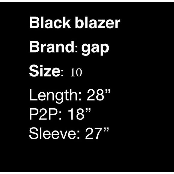 GAP Black blazer- lined - Picture 10 of 10